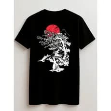 Camisa Samurai 100% Algodão Unissex Juvenil e Infantil 2 ao 16 anos Japonês