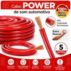 Cabo Power Automotivo – 6mm | 10mm | 16mm | 21mm– Alta Condução e Flexível