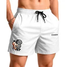 Shorts Tactel Bermuda Masculina Ursinho 100% poliéster Corrida Academia Treinos Casual Ano Novo