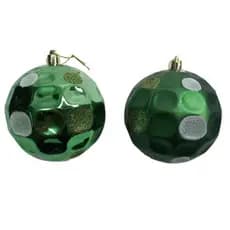 KIT C/2 Bolas de Natal 10CM Enfeite Natalino Artigo de Festa Decoração - CN6533