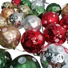 KIT C/6 Bolas de Natal 6CM Enfeite Natalino Artigo de Festa Decoração- CN6531