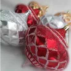 KIT C/2 Bolas de Natal 10CM Enfeite Natalino Artigo de Festa Decoração- CN6548