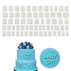 Carimbo Marcador de Letras Maiúsculas 64 peças para Massas Pasta Americana Biscuit Confeitaria-  T1001