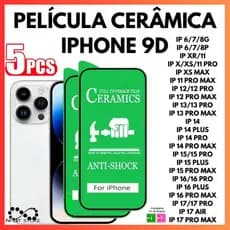 Película De Cerâmica Flexível Hidrogel 9D Para iPhone 7/8 XR 11 12 13 14 15 16 17 PRO MAX
