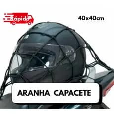 REDE ELÁSTICA ARANHA P/ CAPACETE E BAGAGEIRO DE MOTO 40cm×40cm