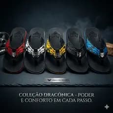 Chinelo Masculino Original Exclusivo Dragon Conforto Estilo Durabilidade Homem Palmilha 100% EVA