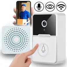 Campainha Com Câmera De Vídeo Porteiro Sem Fio Wi-Fi HD Smart Home Acesso Remoto Recarregável
