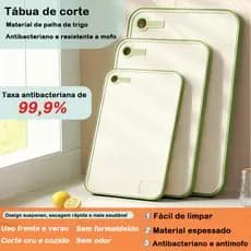 Tábua De Corte Antibacteriana À Prova De Mofo Com Função De Moagem Pode Ser Pendurado Para Cozinha Material Espessado