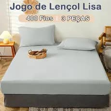 Jogo de Lençol 400 Fios Micropercal Premium 03 Peças com Elástico Cama Solteiro Casal Queen King Toque Macio