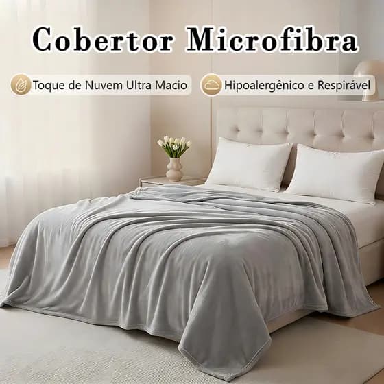 Manta de Microfibra Macia Antialérgica 70x150cm / 150x200cm / 180x200cm / 200x220cm Lisa Várias Cores