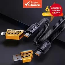 4 Em 1 Cabo De Carregamento Rápido De 65W Para Cabeça de Metal Type C USB iOS/Type C Fast Charge/Charger 120W 1.2M