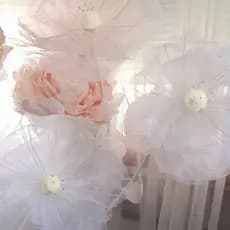 3Pcs Organza Poppy Flower Heads Artificial Flowers Decoração De Casamento Faux Floral Tema Fada Adereços De Festa De Ani