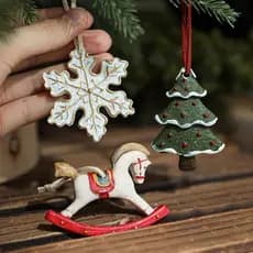 Retro Pintado Resina Boneco De Neve Papai Noel Árvore De Natal Pingente Decoração Para Casa Arranjo