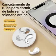 Fone de ouvido ultrafino para dormir, Mini fone de ouvido sem fio, invisível, intra-auricular, uso sem detecção