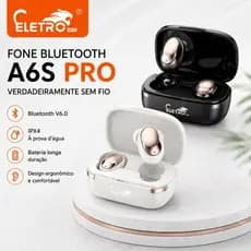 Eletromex Fone Sem Fio com Tradução por IA, tradução em tempo real, Bluetooth 6.0, qualidade de som HiFi, resistência à