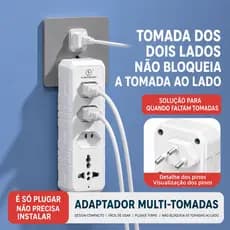 Mini adaptador de soquete de filtro de 4 fios de 3 pinos