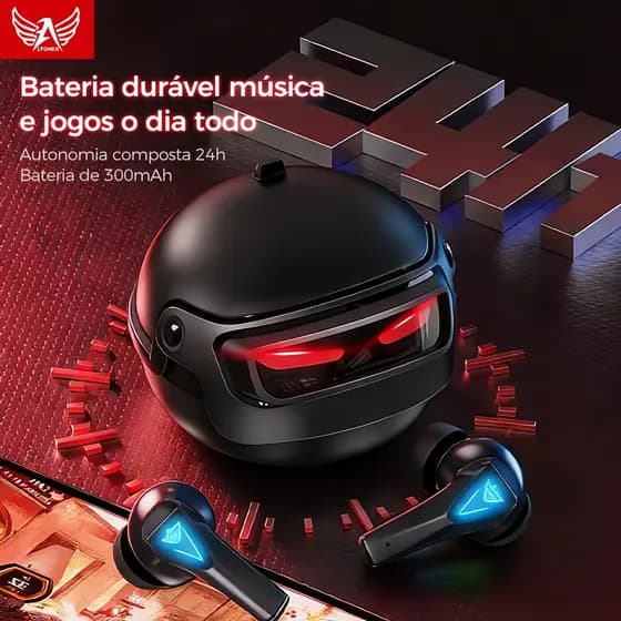 Fone de Ouvido Gamer Bluetooth Fone TWS Gamer Com Redução de ruído original