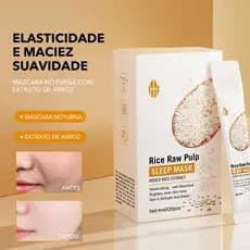 1/5/10/20 Folhas BIOAOUA Dormir Hidratante Brilho Brilhante Máscara de Leite de Arroz Cru 4ml/Peça