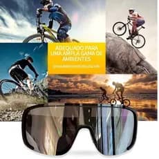 Óculos De Sol Esportivo Unissex Ciclismo Bike MTB Proteção UV Anti Vento Corrida Pesca Trilha