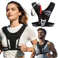 Colete Esportivo Noturno Reflexivo Com Bolso Para Celular E Garrafa De Água Ciclismo Corrida