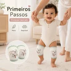 Joelheira Infantil Antiderrapante e Respirável com Almofada Macia e Hip Alergênica para Bebês Engatinharem