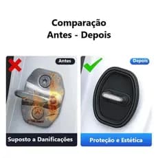 Kit 4 Peças Protetor Porta Carro: Borracha Anti-Impacto Universal Fácil de Instalar