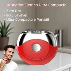 Barbeador Elétrico Masculino Compacto USB Recarregável IPX6 Lavável Portátil Casa e Viagem
