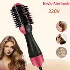 Escova Elétrica Alisadora 3 em 1 220V Modelador de Cabelos com 3 Níveis de Temperatura