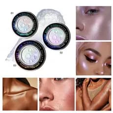Pó de Destaque Diamante em Único Tom | Ideal para Contorno Suave e Iluminação, Pele com Efeito 3D e Toque Aveludado