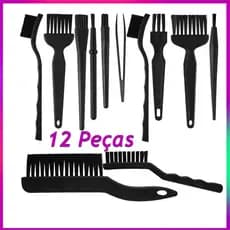 12 pincéis de limpeza de mini teclado cabo de polipropileno escova de limpeza eletrônica antiestática contra poeira