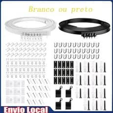 Trilho de cortina de teto de 5m com montagem superior Cortina curva flexível Pista silenciosa
