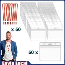 50 peças suporte de cartão de autorização de trabalho Horizontal cordão vermelho adequado para estudantes/eventos/entrep