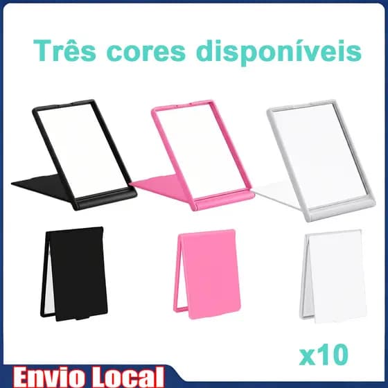 10 peças espelho quadrado Flip pequeno espelho de maquiagem portátil espelho de maquiagem portátil