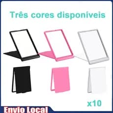 10 peças espelho quadrado Flip pequeno espelho de maquiagem portátil espelho de maquiagem portátil