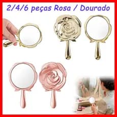 Espelho de mão, Espelho portátil de bolso, Espelho de maquiagem, Espelho compacto de viagem, Espelho de vaidade