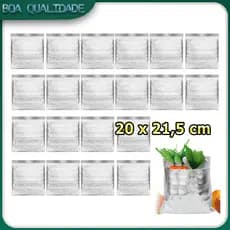 Kit 20 Sacos térmicos reutilizáveis forros para caixas térmicas adequados para alimentos quentes/frios 20x21.5cm