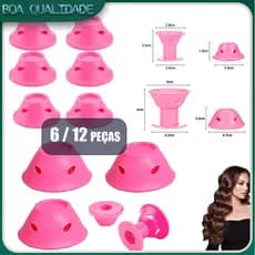Conjunto de 6/12 modeladores mágicos, modeladores de silicone para cachos naturais(38/47mm)