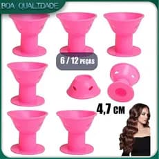 Conjunto de 6/12 modeladores mágicos, modeladores de silicone para cachos naturais(47mm)