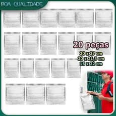 Kit 20 Saco de papel-alumínio reutilizável saco com isolamento térmico forro para caixa térmica alimentos quentes frios