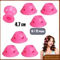 Kit 6/12 modeladores sem calor,adequados para cabelos curtos e longos,modeladores de silicone macios para dormir(47mm)