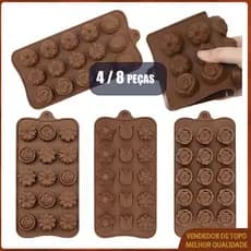 4/8x Forma De Bombom Chocolate Silicone Doces Páscoa Trufas Sabonete Vela Biscuit Gelo Gelatina Molde