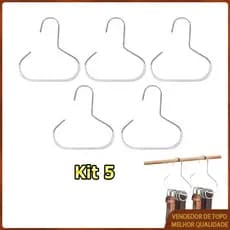 Kit 5 Branco Suporte para bonés de beisebol cabide para guarda-roupa para gorros cintos gravatas e carteiras