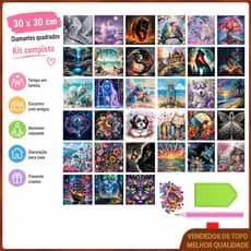 30x30cm Terapia arte kit diamante 5D quadrado relaxante diversos modelos lindos para aliviar estresse no seu tempo livre