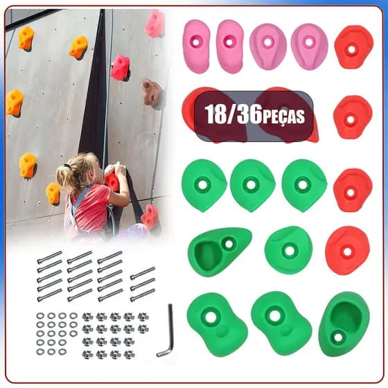 18/36 peças crianças Gecko parede escalada pontos de parede pontos de escalada pontos de escalada de parede
