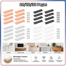 Kit 10/20/30 Puxador Slim Alumínio Slim Para Gaveta Armário Móveis,para Armários/gavetas/guarda-roupas/gavetas