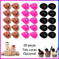 Chapéu de Cowboy estilo Retro conjunto de 20 peças plástico Mini estilo 5.4cm três cores opcionais jogo de tabuleiro Bar