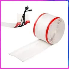 Slot De Fio Elétrico Capa de Cabo 5m Branco, PVC Macio Autoadesivo Antiextrusão, Envio Rápido