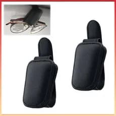 2 peças Suporte de óculos de sol para carro Preto – Magnético, para Viseira, Organizador de Óculos, Compacto