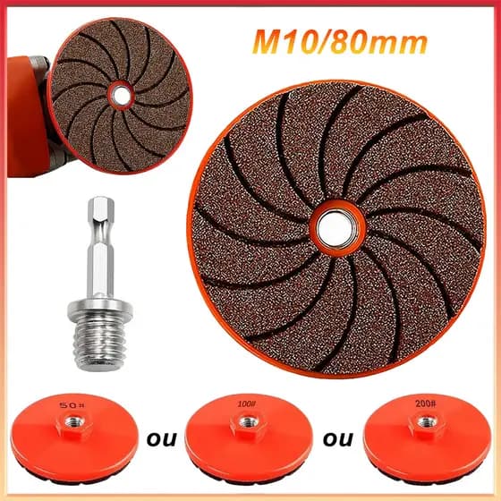 M10 Almofada De Polimento De Azulejos,Disco Para Corte De 80 Mm , Resistente Ao Desgaste,3 tamanhos
