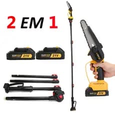 Motosserra Podador Tesoura Portátil Moto Serra Elétrica  Makita 2 Baterias1000W Extensor 3m